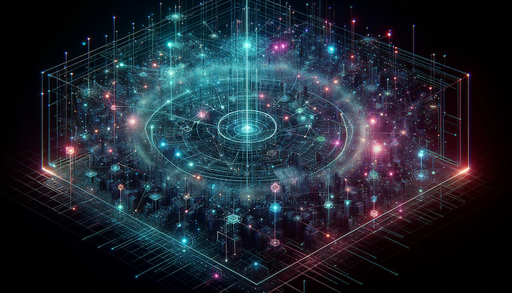 futuristic image of multi dimensional space