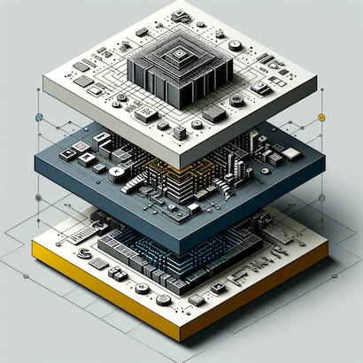 a feeble attempt at illustrating tiers of technology across an organisation